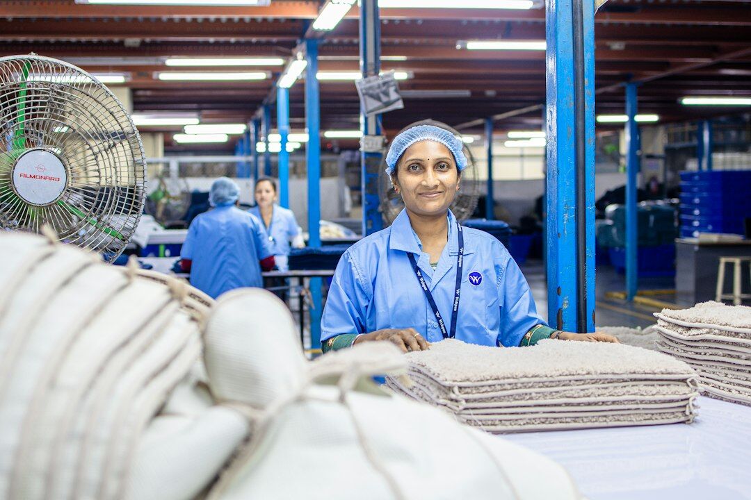 overworked factory employee