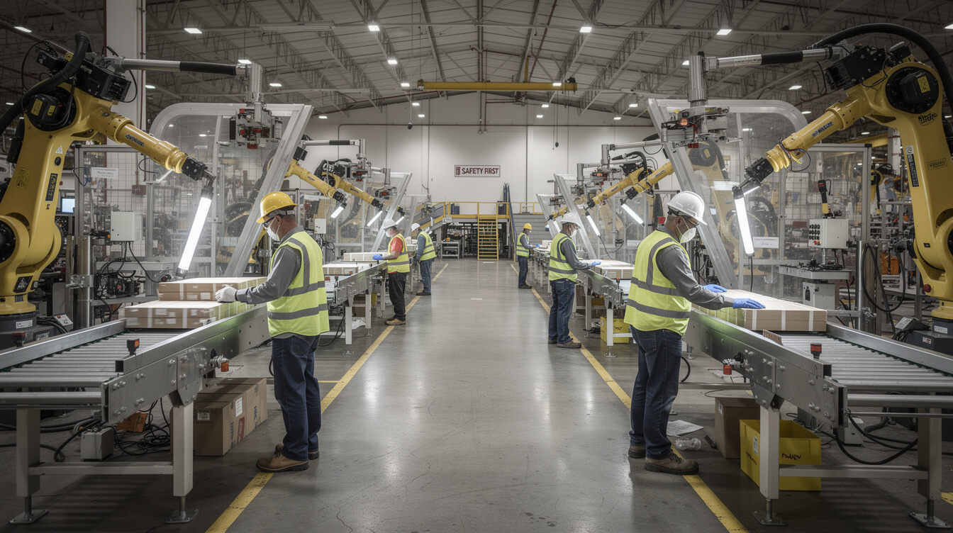 factory workers assembly line