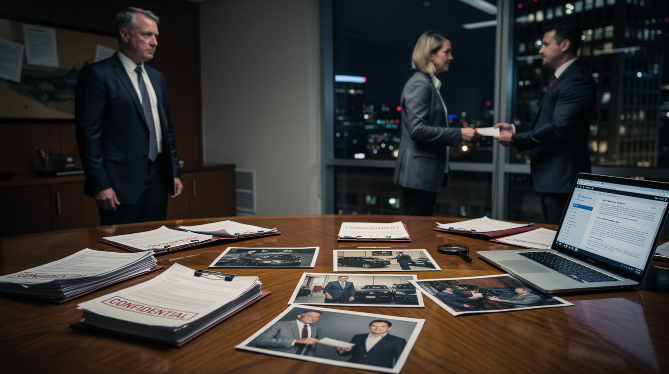 secret documents on desk