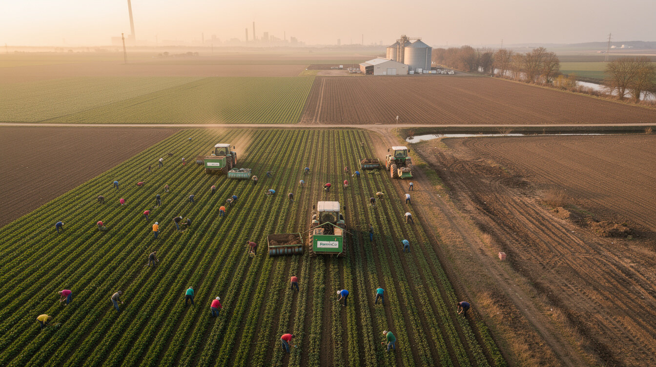 farm workers in field